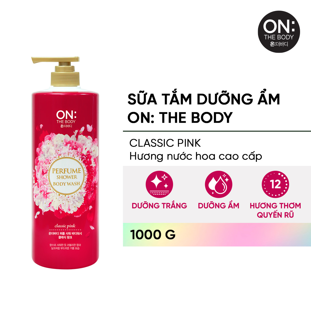 Sữa tắm dưỡng ẩm On: The Body hương nước hoa Classic Pink 1000g