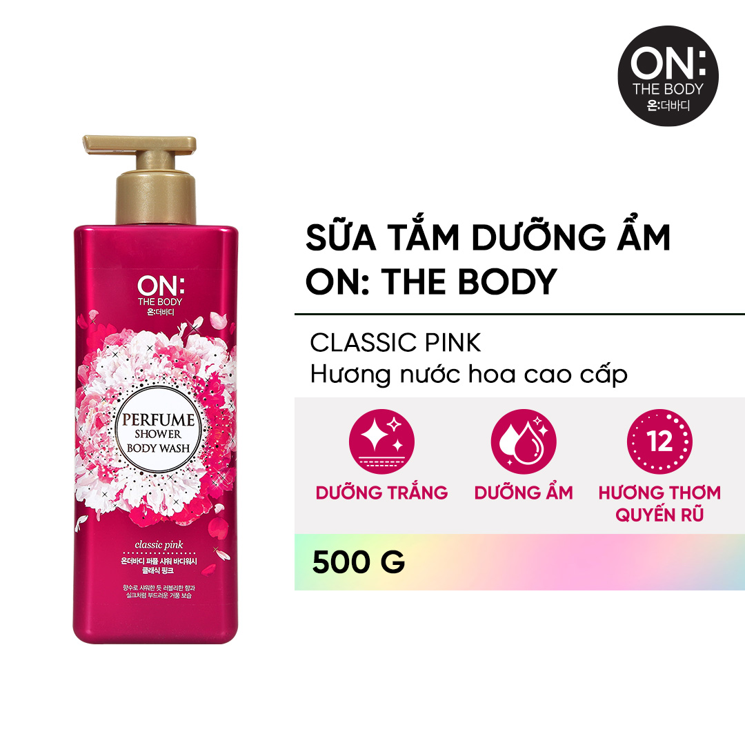 Sữa tắm dưỡng ẩm On: The Body hương nước hoa Classic Pink 500g