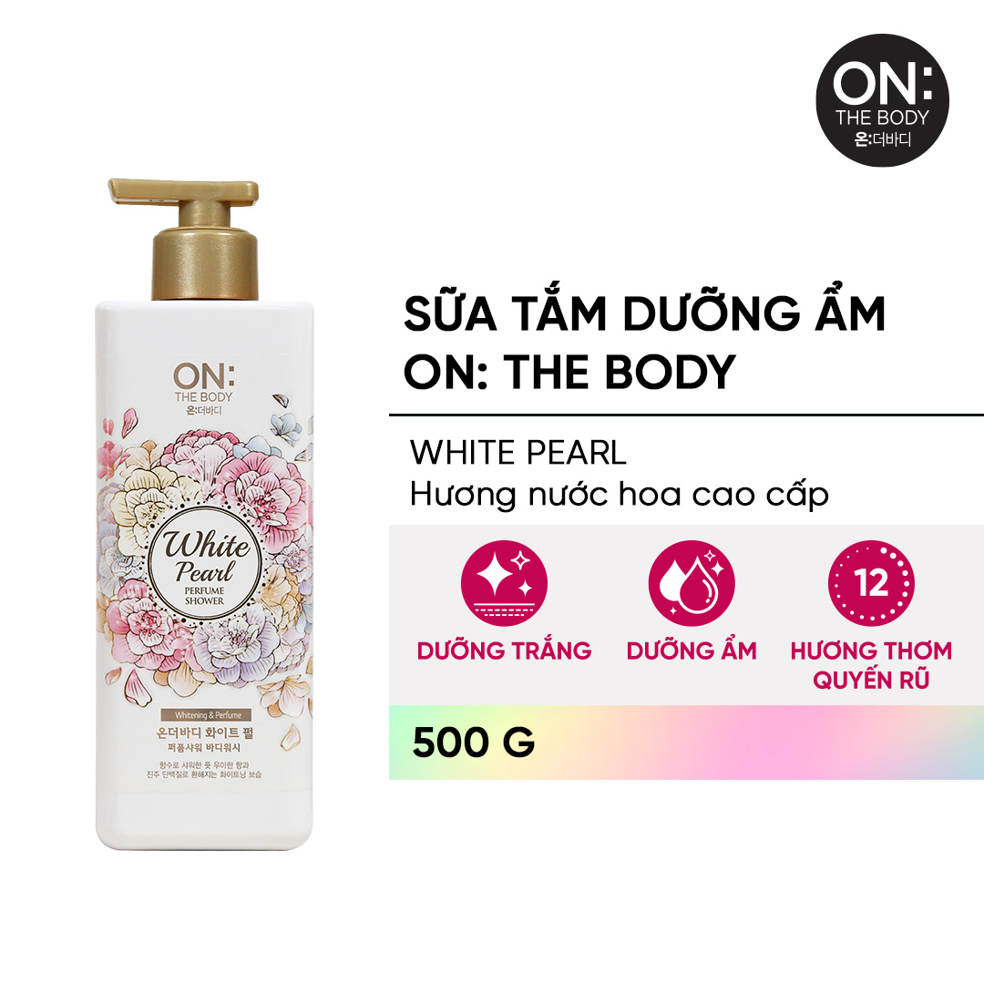 Sữa tắm dưỡng ẩm On: The Body hương nước hoa White Pearl 500g